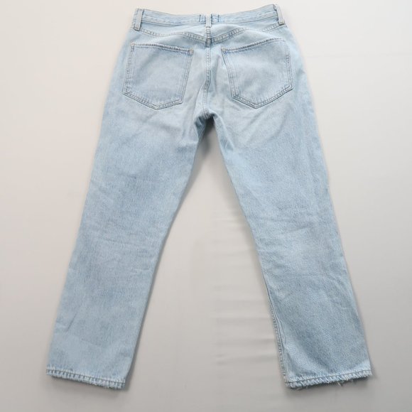 Agolde Riley High Rise Straight Leg Crop Jeans in Shatter Size 29 - Picture 5 of 12